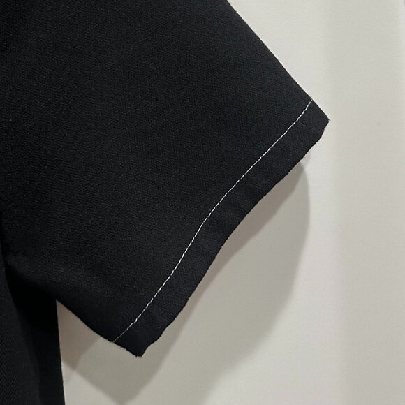 jeu illimite womens Black Dress with large ivory buttons - Picture 5 of 8